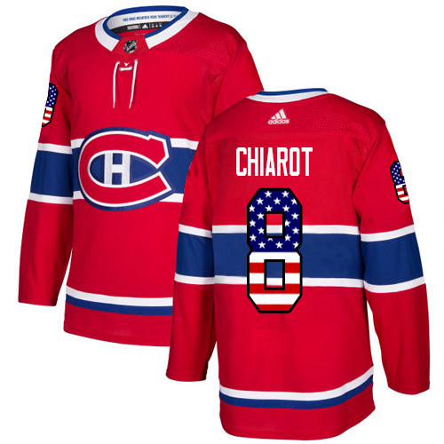 Adidas Montreal Canadiens #8 Ben Chiarot Red Home Authentic USA Flag Stitched Youth NHL Jersey->colorado avalanche->NHL Jersey